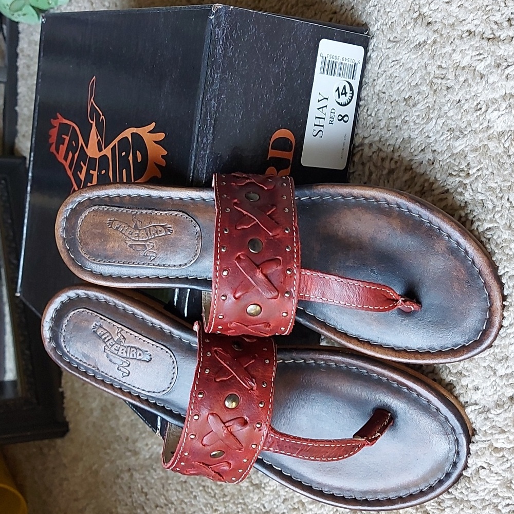 Freebird Red Shay Sandals size 8